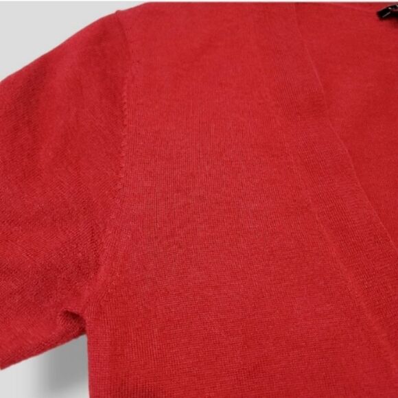 Theory Gwyneth Cashmere Button Down Short Sleeve Cardigan in Red Size P/0 - Picture 7 of 14